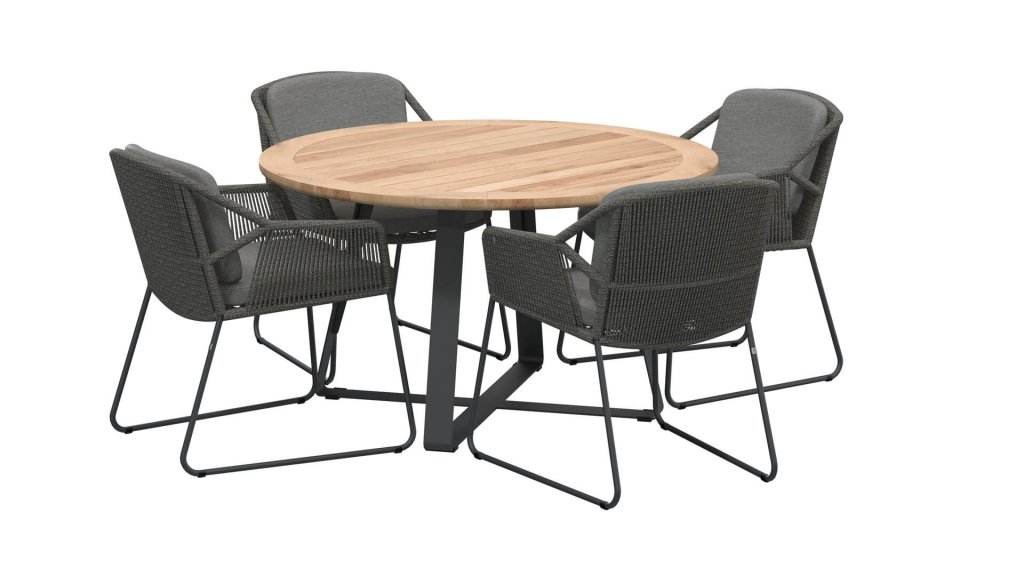 4seaons outdoor accor dining mid grey esstischgruppe 