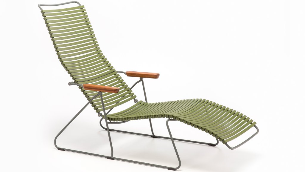 houe click sunlounger olive green